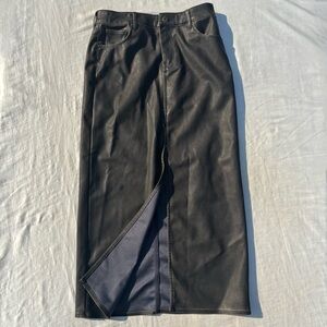 H&M Faux Leather Maxi Black Skirt Women’s size 6